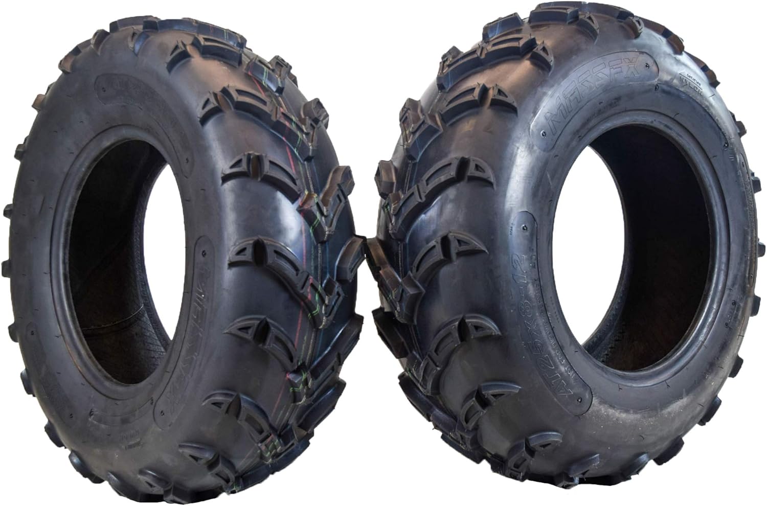 MASSFX MK25812 ATV 25x8-12 Tires 2 Set Front 6 Ply 1/2" Tread Depth 25x8x12