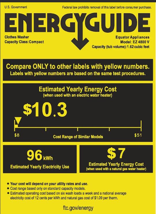 Equator Combo Washer Dryer VENTED-DRY 30% Faster than Condense 110V 15lb 1400RPM