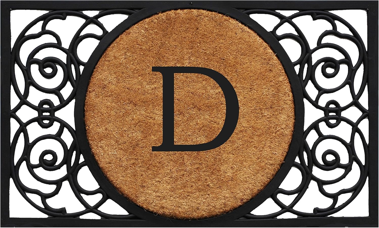 Calloway Mills 180031830B Armada Circle Monogram Doormat, 18" x 30" (Letter B)