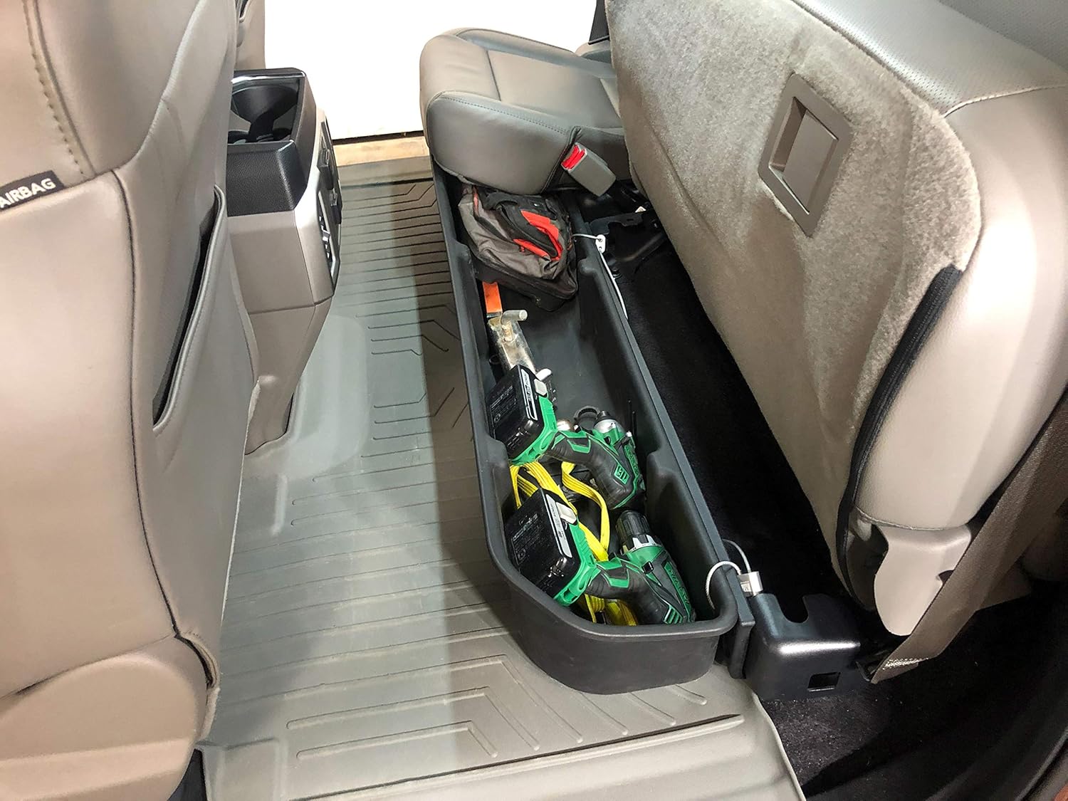 Red Hound Auto Under Seat Storage Box Compatible with Ford F-150 Super Cab (2015-2022), F-250 F-350 F-450 F-550 Super Duty SuperDuty (2017-2022) SuperCab Only Underseat System