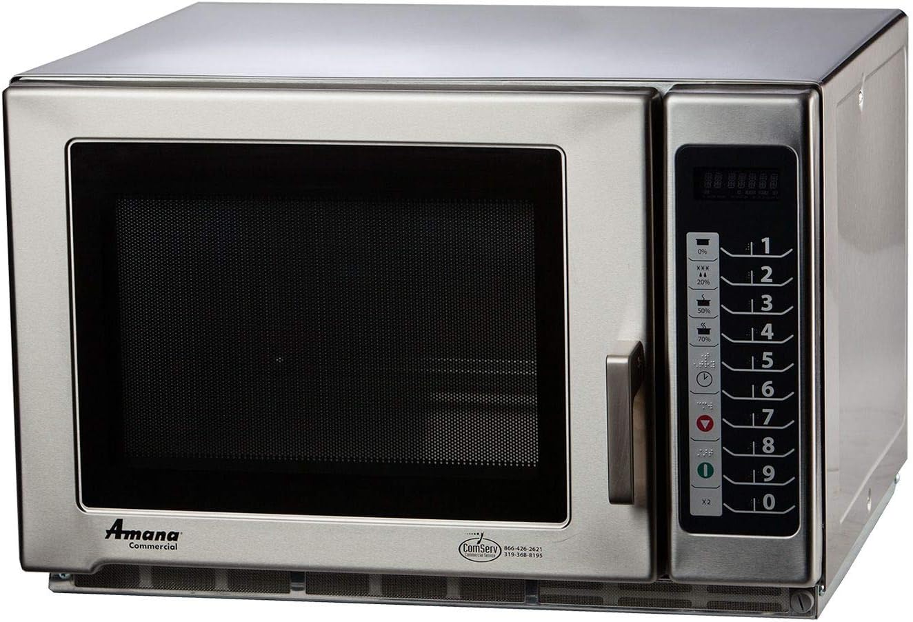 Amana® Commercial Microwave Oven, 1.2 cu. ft, 1200 watts, medium volume, 4-stage cooking