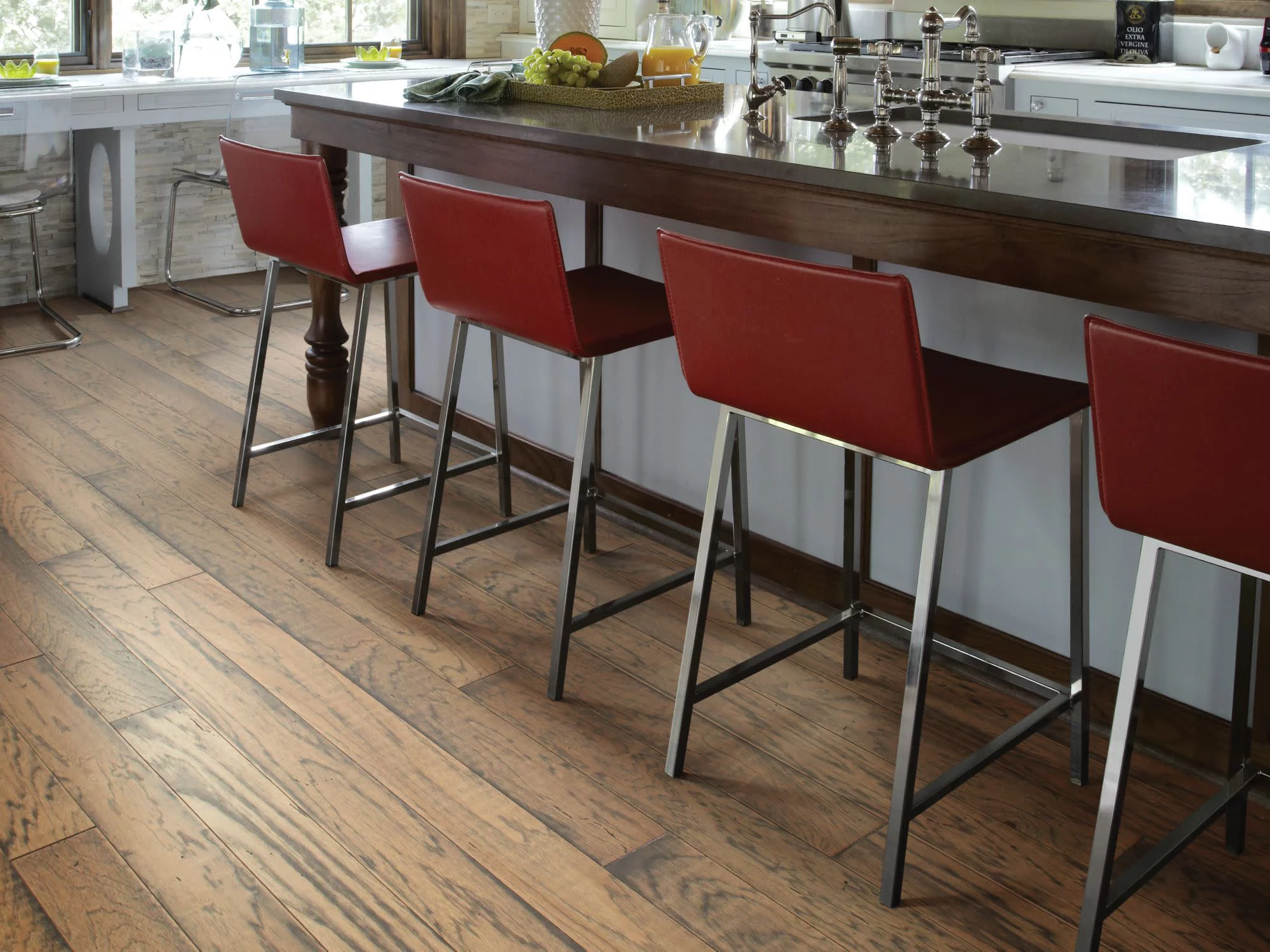 Shaw Sw550 Belle Grove 5" Wide Distressed Engineered Hardwood Flooring - Fireside