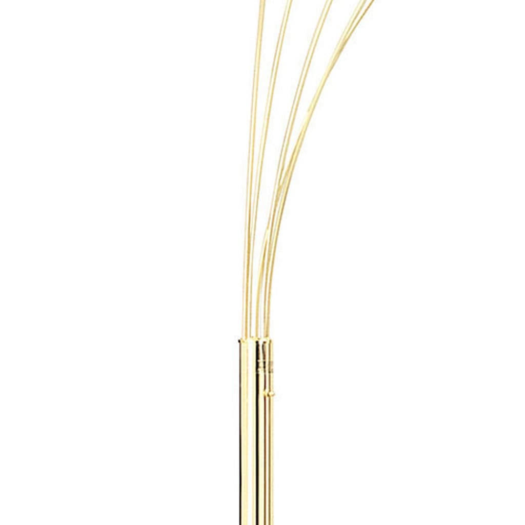 86 inch Tall Metal Lamp with 5 Adjustable Arch Arms, Gold and Black