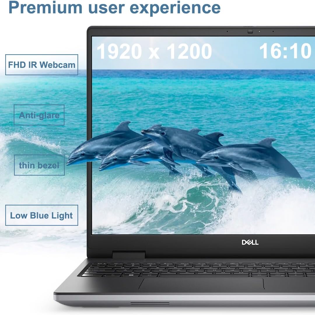 DELL Precision 7000 7670 Mobile Workstation (NVIDIA RTX A2000 8GB GPU, 16" FHD+, Intel 16-Core i9-12950HX, 64GB DDR5, 1TB SSD) Laptop for Business, Designer, Architect, Win 11 Pro, 3-YR WRT, Grey