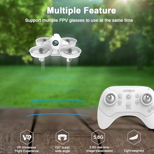 APEX VR70 FPV Drone Kit, Drone with Goggles,Brushed FPV Racing drone for Beginners,Low-Latency 5.8G Transmission, Drop-Resistant