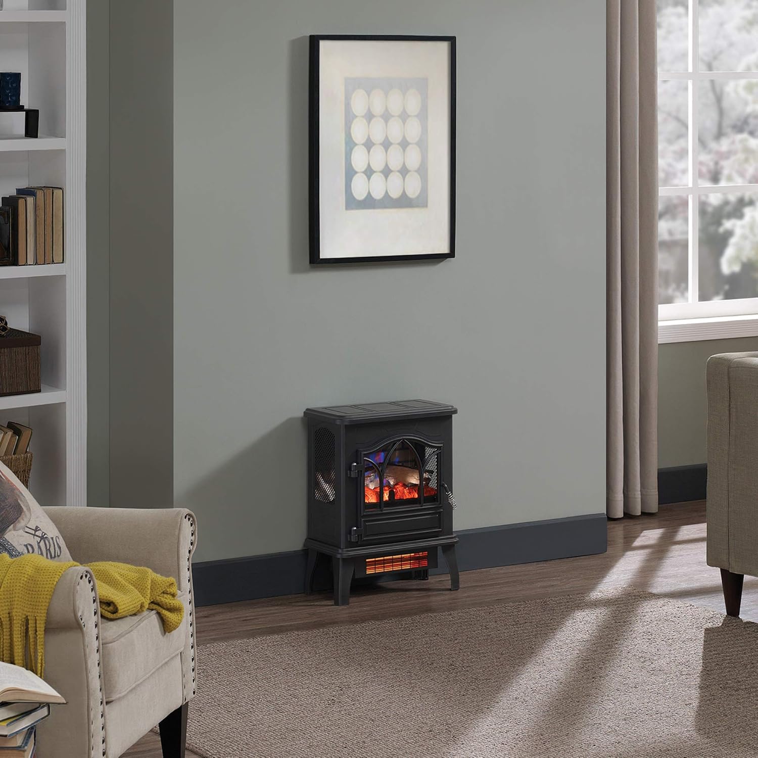 duraflame DFI-470-04, Black Infrared Quartz Fireplace Stove