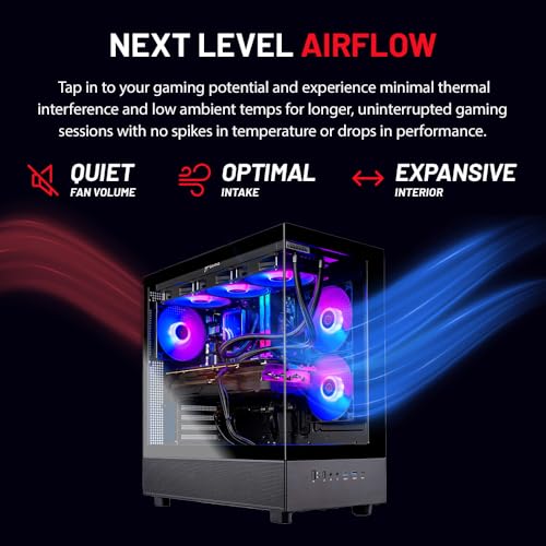 Skytech Gaming Azure 3 Desktop PC, Intel i7 14700F 2.1 GHz (5.3GHz Turbo), NVIDIA RTX 5060 Ti 16GB, 1TB Gen4 NVMe SSD, 32GB DDR5 RAM 6000 RGB, 850W Gold ATX 3 PSU, 360mm ARGB AIO, Wi-Fi, Win 11