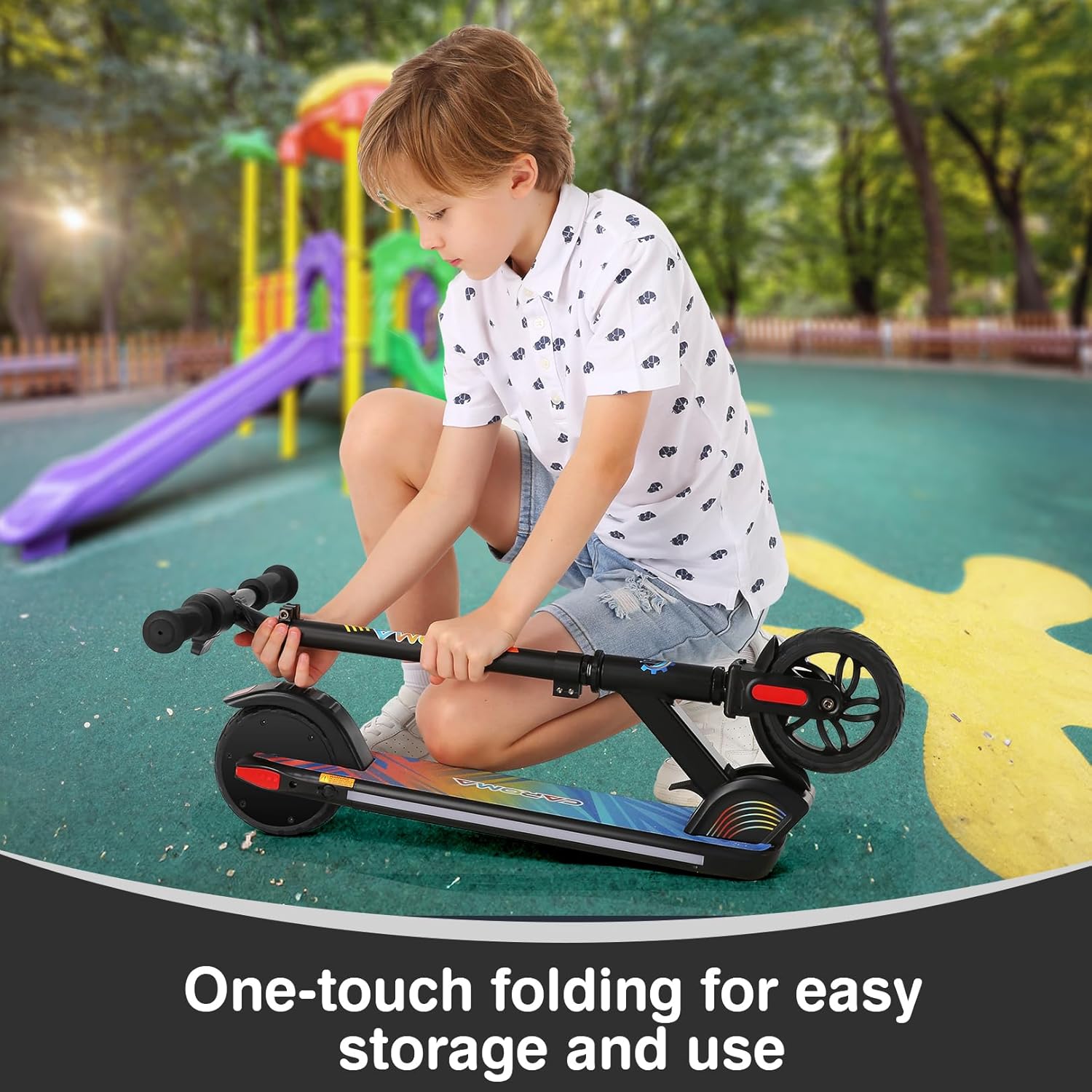 Electric Scooter, Electric Scooters, Electric Scooter for Kids 6-15 Years Old, LED Display, Electric Scooter with Adjustable Speed and Height, Foldable Kids Electric Scooter