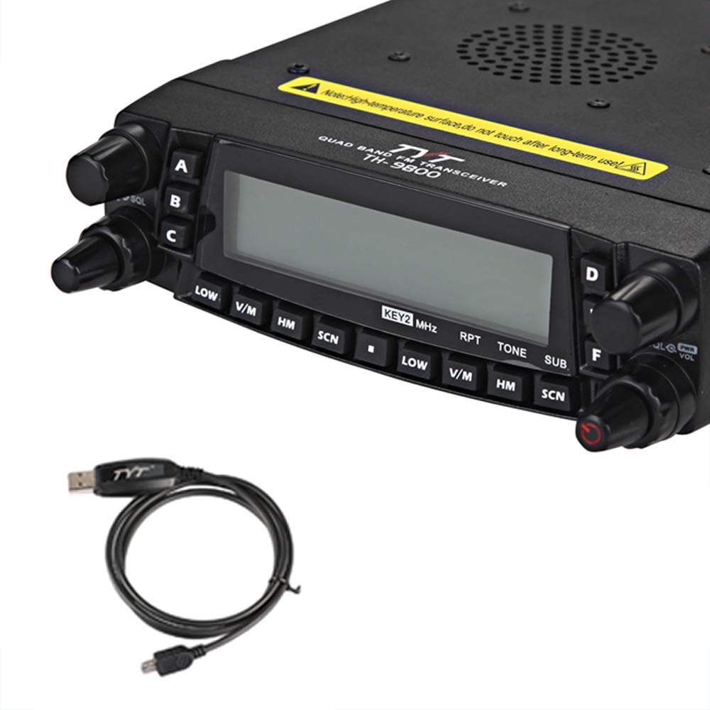 TYT TH-9800 Quad Band 50W Cross-Band Mobile Car Ham Radio Black Pack of 2