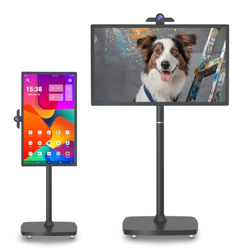 pikiu Portable oncell Touch Screen TV 1080P 8G RAM+128G rotatable Screen Android Operating System (Support Google Play Store) Built-in Long-Lasting Battery (4-6H) Space Gray