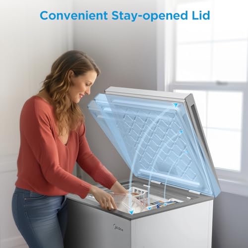 Midea MERC07C4BAWW Cubic Feet Chest Freezer, 7.0 Cu.ft-New, White