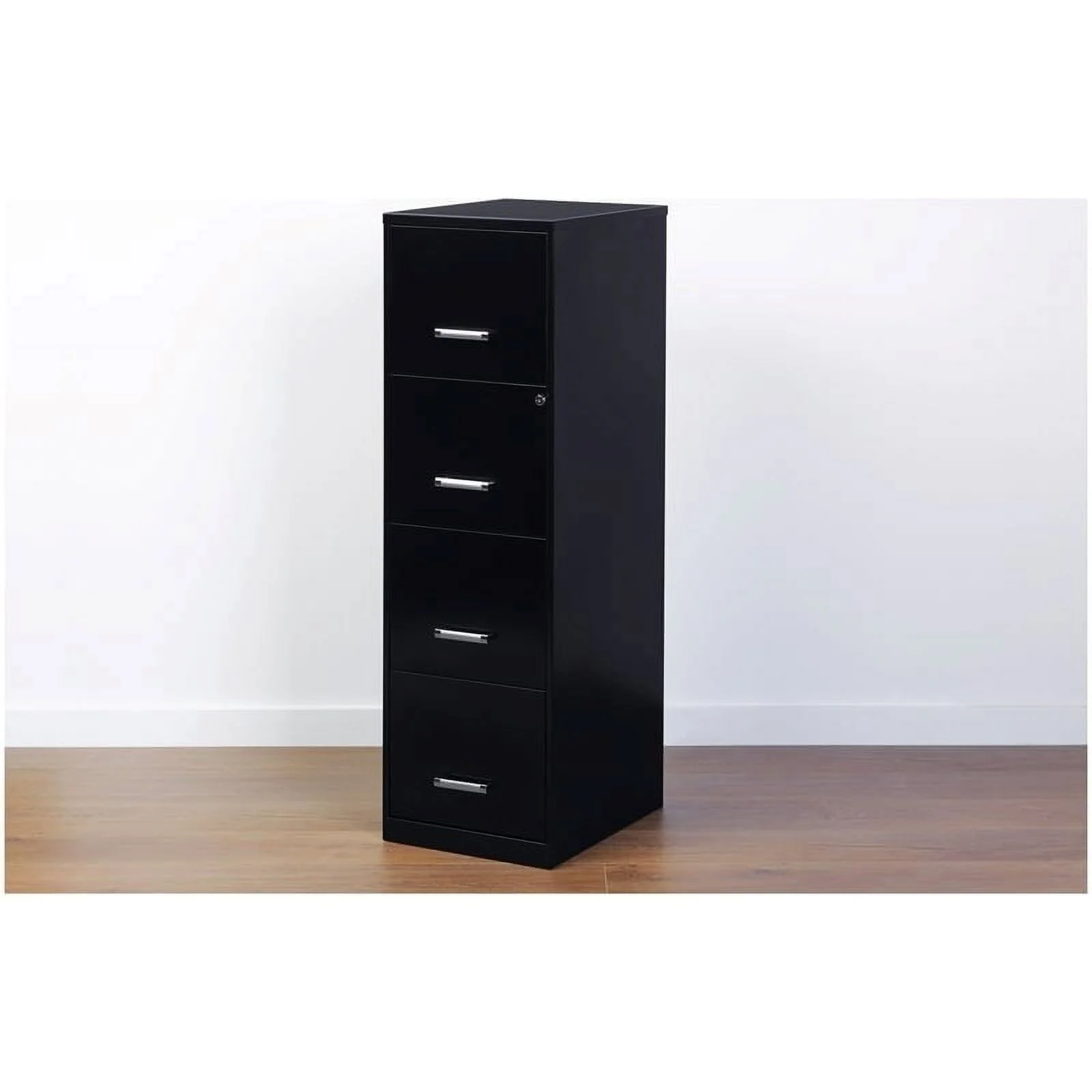 Scranton &amp; Co 18" 4 Drawer Metal Letter File Cabinet in Black