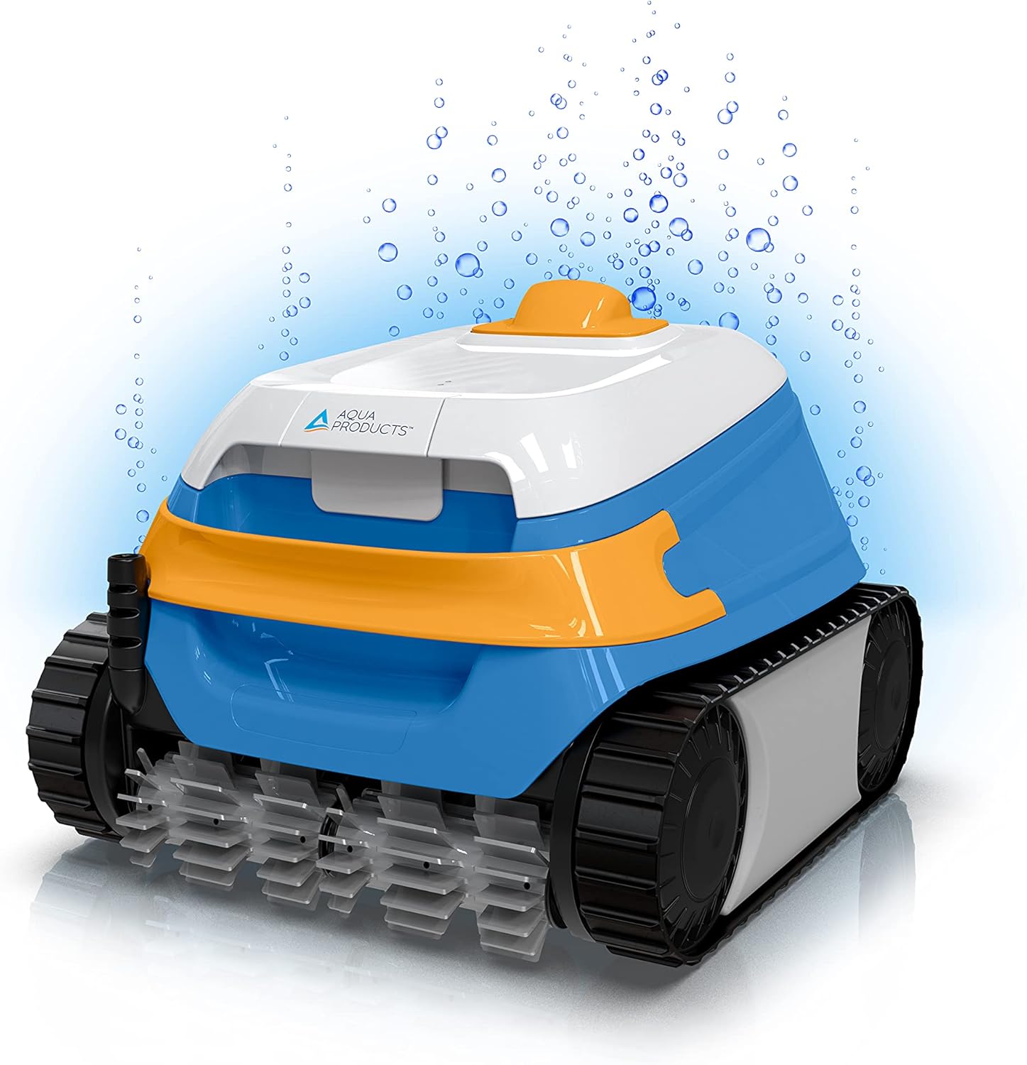 Aqua Products Evo604 Robotic Pool Cleaner, Automatic Vacuum for Inground Pools up to 50ft, 60ft Cable with Swivel, Wall Climbing Vac w/Strong Suction & Easy to Clean Top Loading Filter