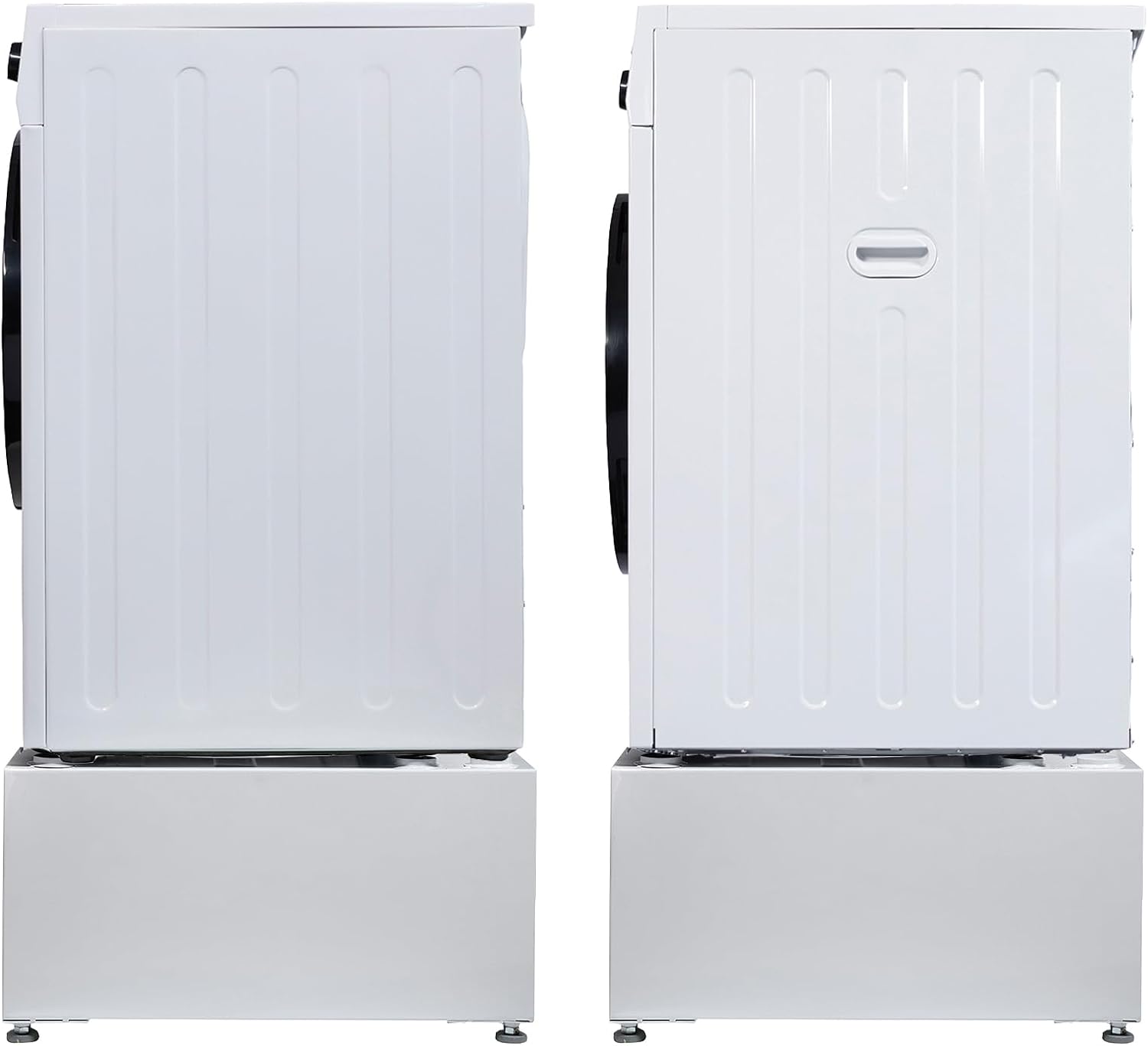 Equator Complete Laundry Set Washer 1.9cf 110V+Vented Dryer 220V+ Pedestals