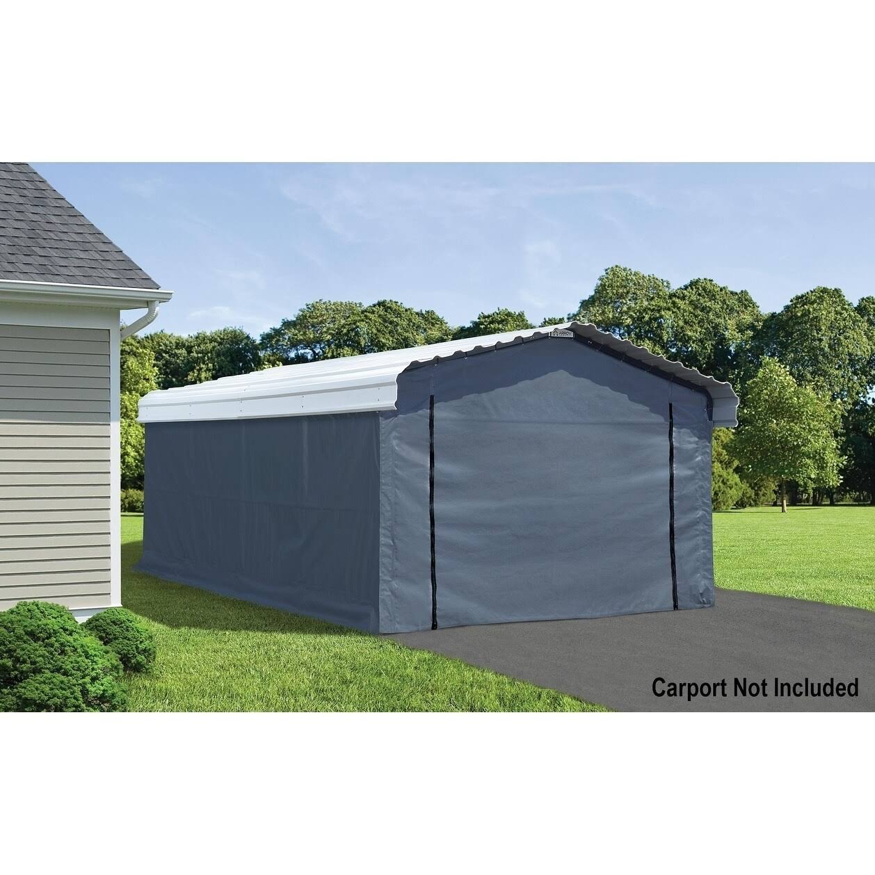 Arrow - Enclosure Kit for 10 x 15 ft. Carport Grey