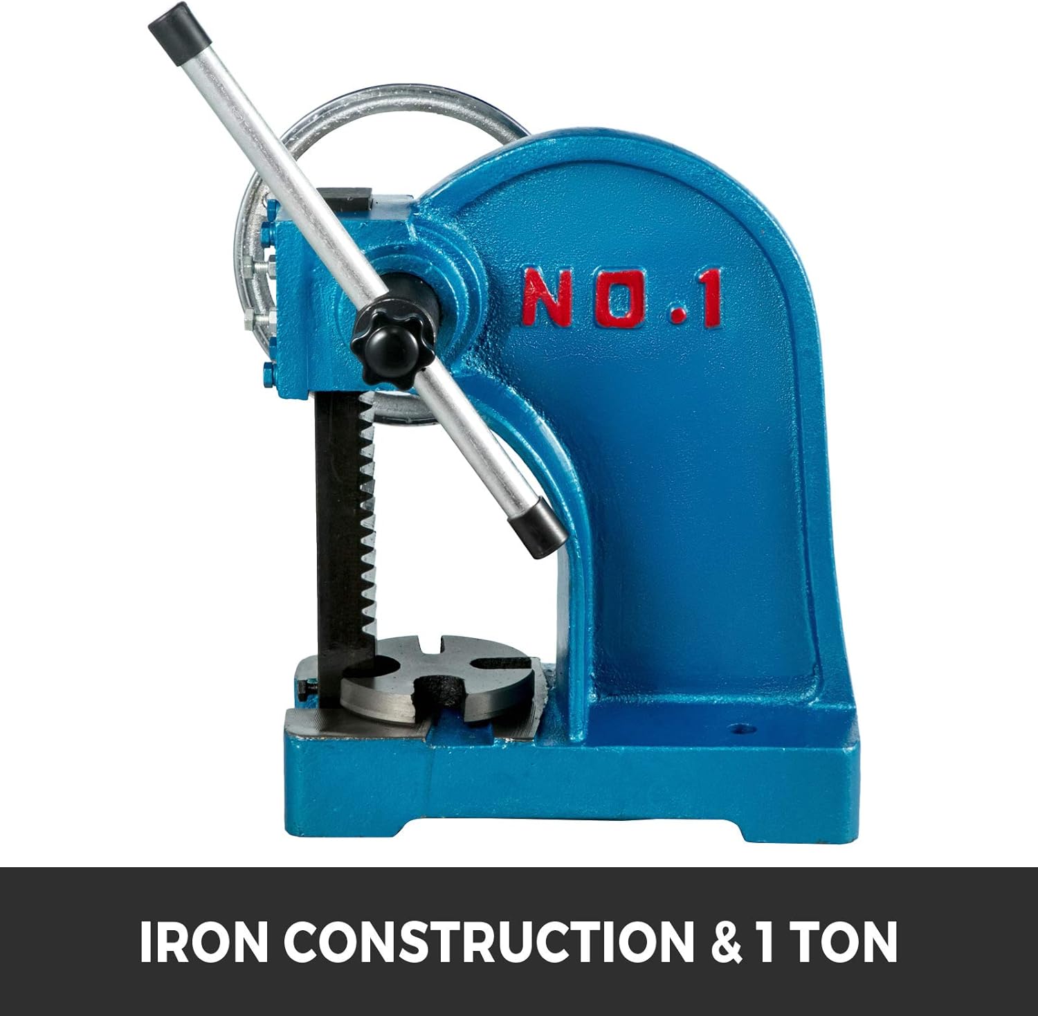 BestEquip Heavy Duty Arbor Press 1 Ton, Ratchet Leverage Arbor Press with Handwheel, Manual Desktop Metal Arbor Press 4-5/8 Inch Max. Working Height, for Riveting Punching Holes Pack of 2