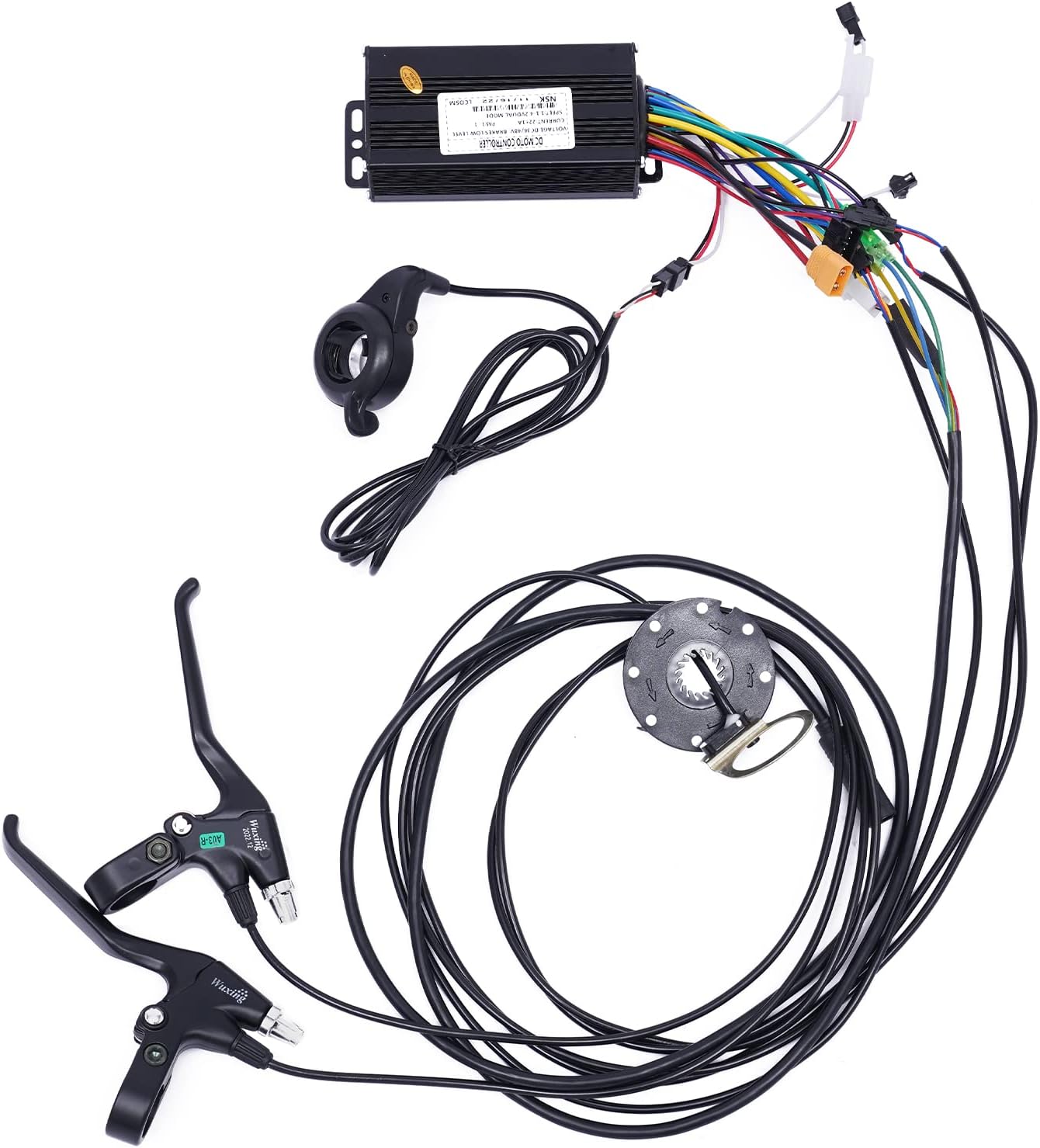 24 "Bike Modification Kit, 36V 500W Front Wheel Bike Brushless Gear Motor Conversion Kit, 5-Speed Adjustable，Dual Mode Controller, Display, for Assembling and Modifying The Front Wheels of The Bike