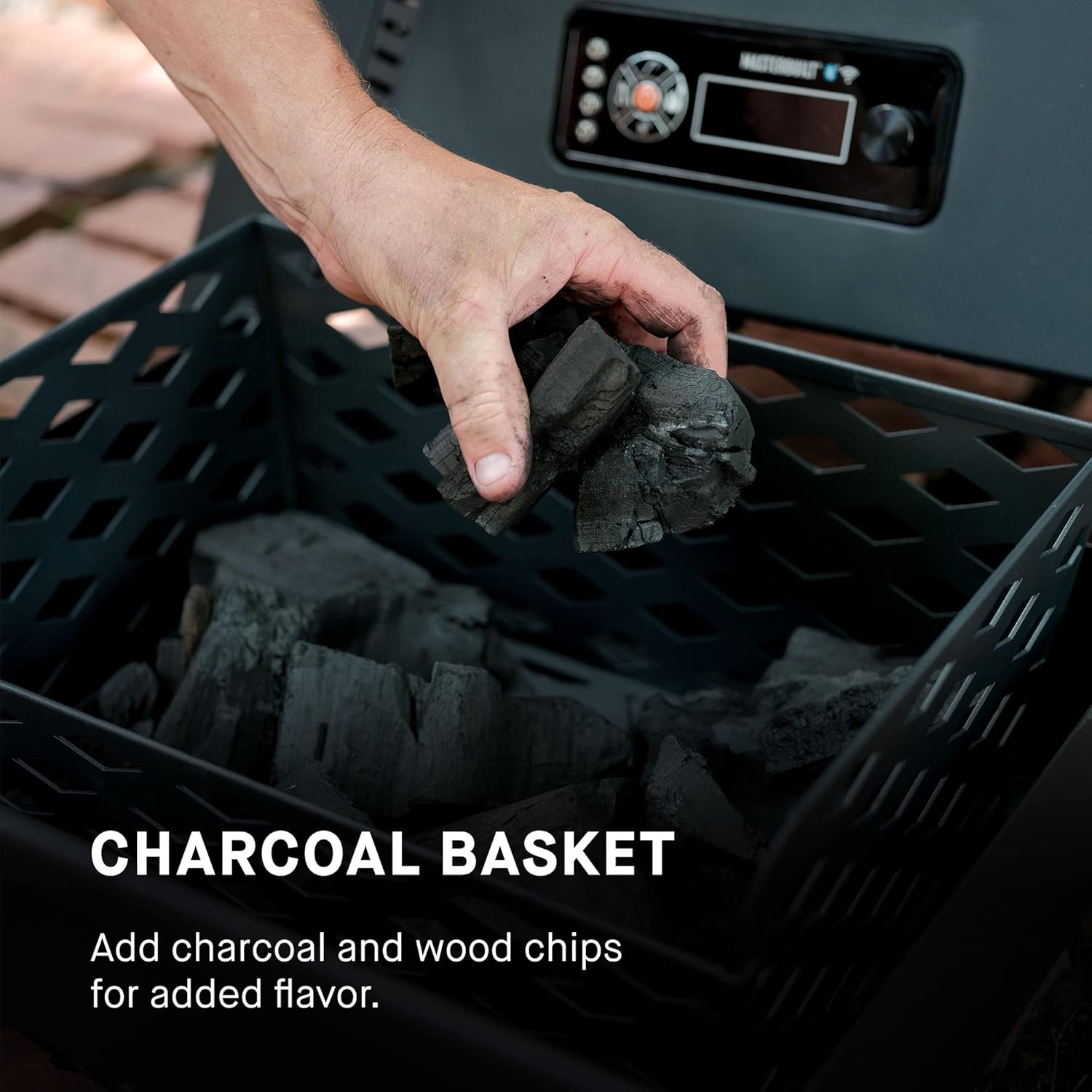 Masterbuilt® 40-inch Digital Charcoal Vertical BBQ Smoker with Digital WiFi Control and 1,320 Cooking Square Inches in Gray, Model MB20060321