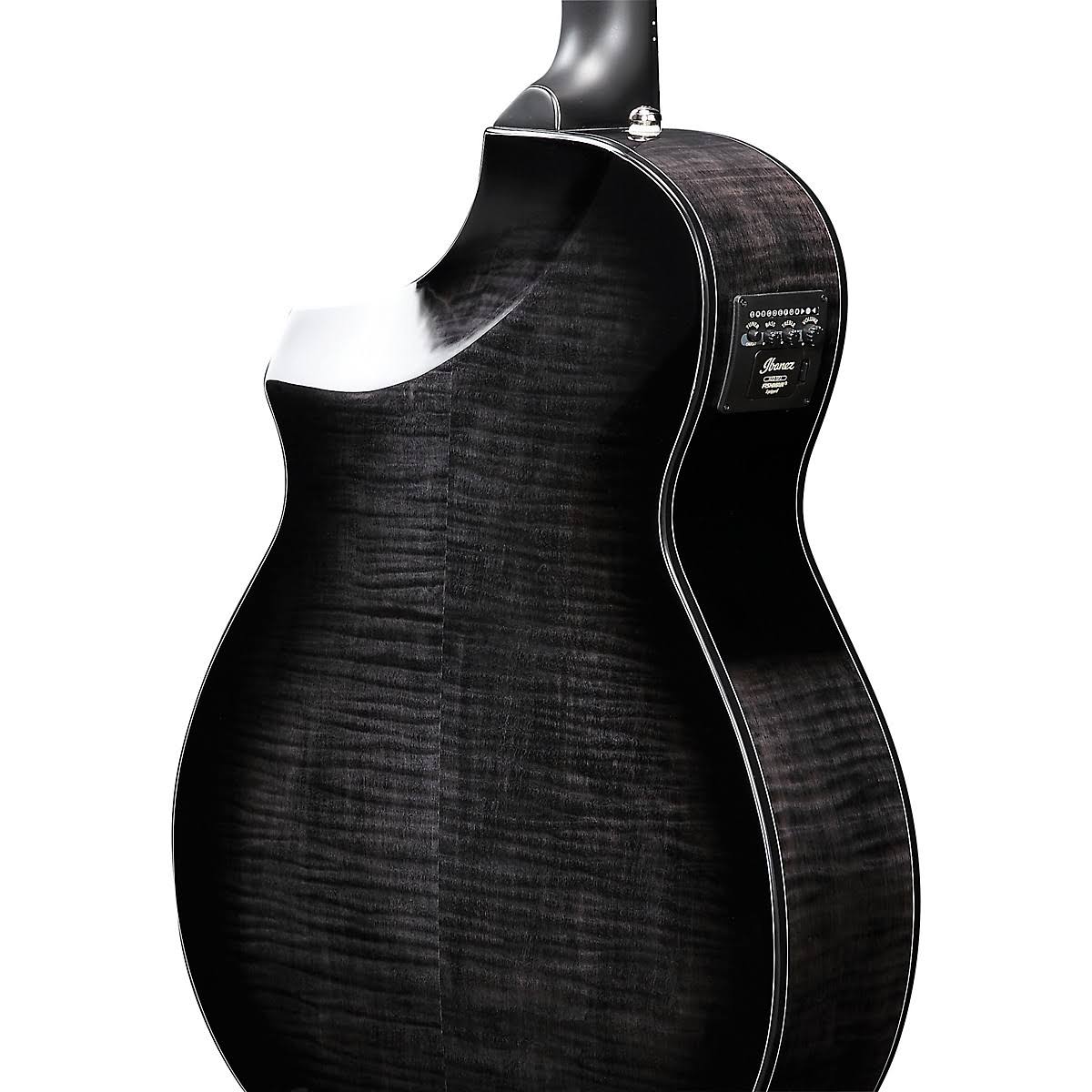 Ibanez AEWC400 Acoustic-Electric Guitar, Transparent Black Sunburst