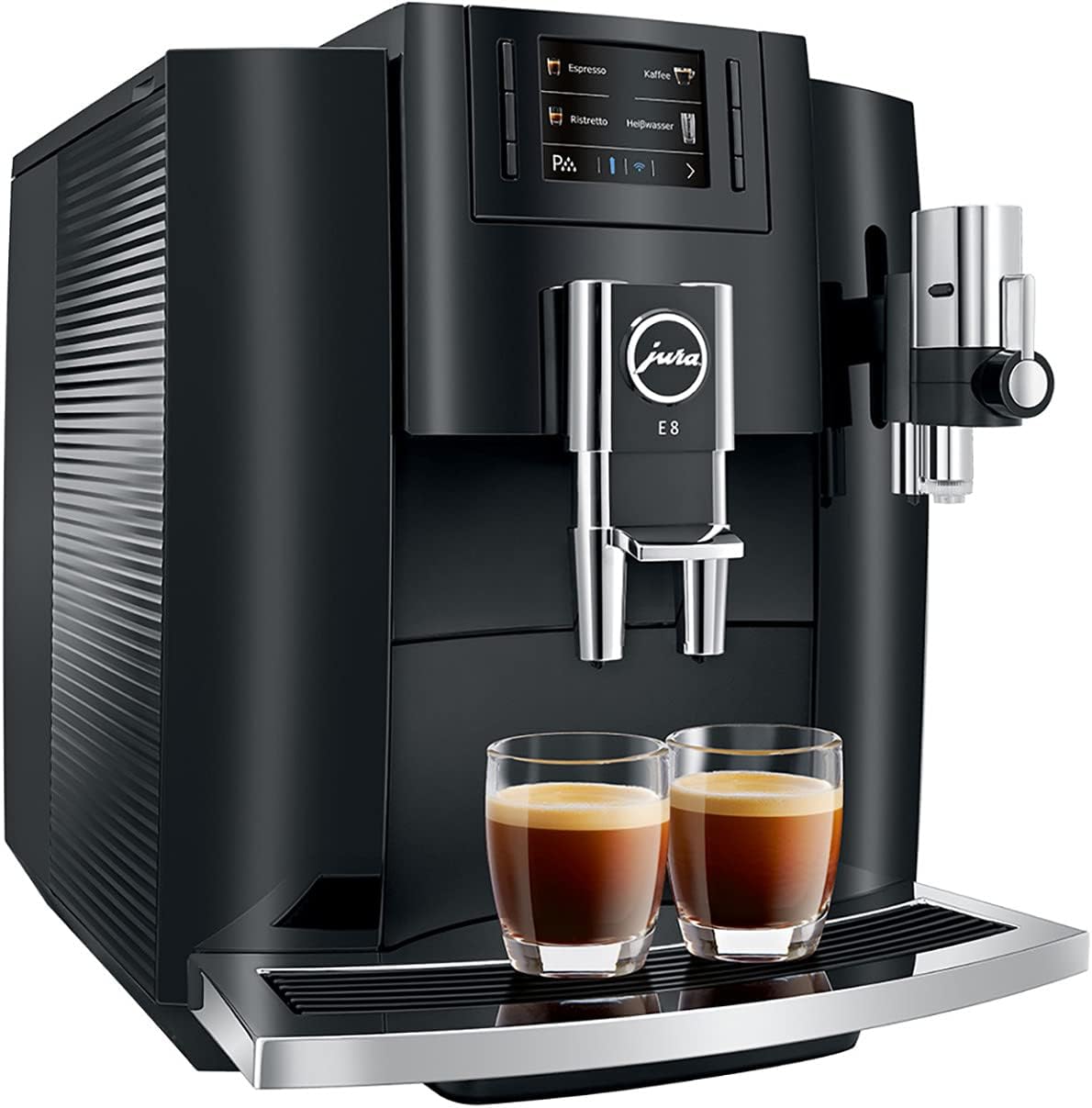 Jura E8 (NAA) 4th Gen Automatic Coffee Machine (Piano Black)