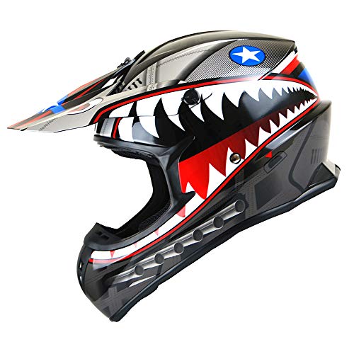 1Storm Adult Motocross Helmet BMX MX ATV Dirt Bike Downhill Mountain Bike Helmet Racing Monster Shark Style HKY_SC09S