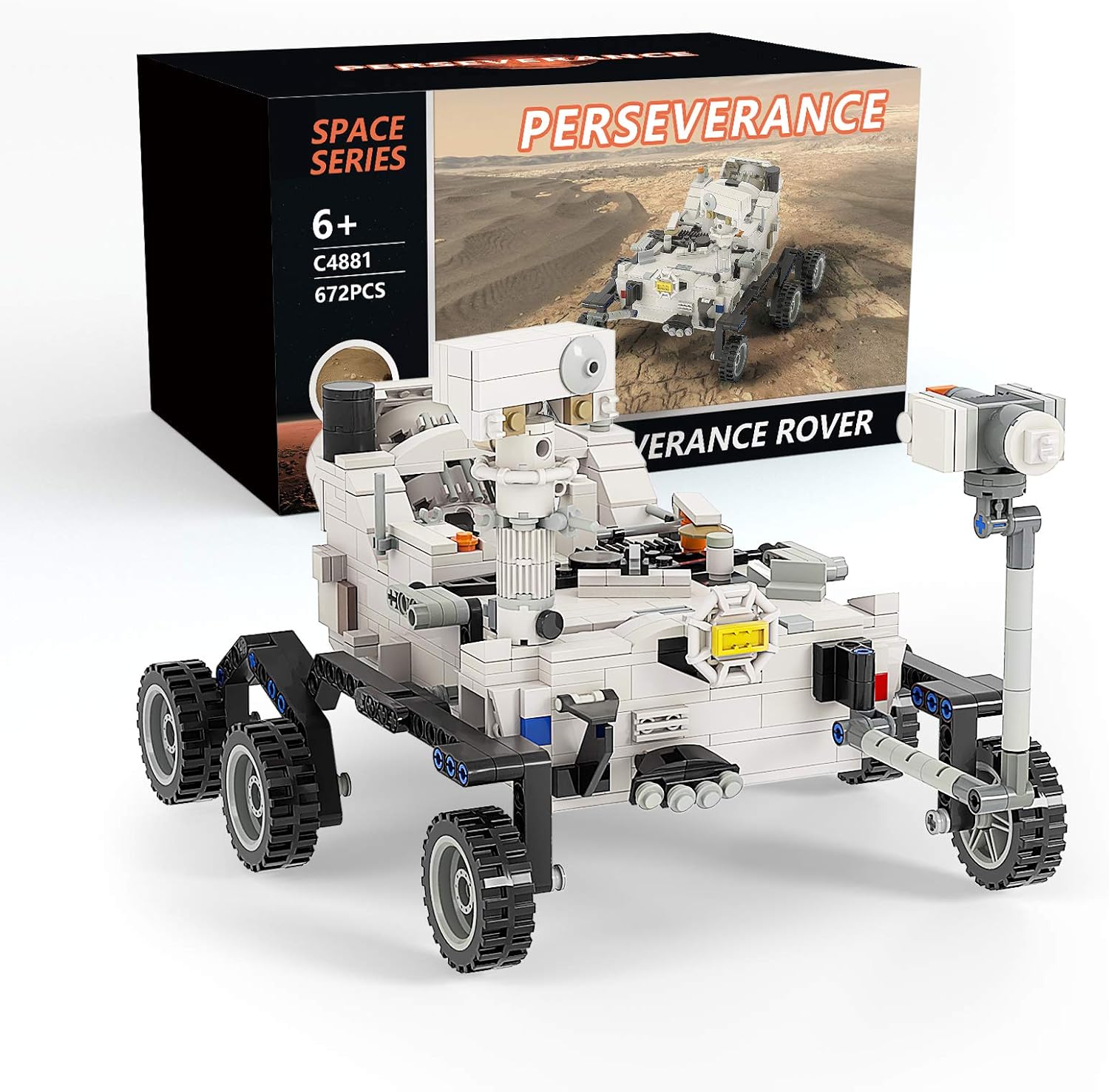 VONADO NASA 2020 Mars Rover Perseverance Building Kit, Space Exploration Program Building Block Sets, Creative Mars Science Building Bricks Toy Model Gift for Kids and Adults(672 Pieces)