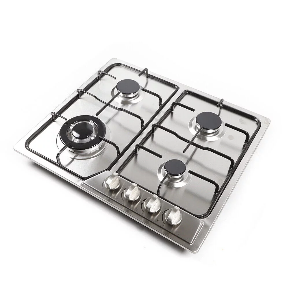 580*520mm Stainless Steel Built-in Gas Cooktop 4 Burners Natural gas LPG Cooktop