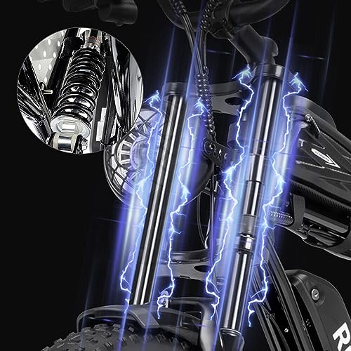 Electric Bike for Adults, 𝟭𝟬𝟬𝟬/𝟭𝟮𝟬𝟬/𝟭𝟱𝟬𝟬/𝟮𝟬𝟬𝟬𝗪,25/30/35MPH Dirt Bike, 48V 15/20AH,52V 40AH Removable Battery, Max 50-180Miles Motorcycle, 20" Fat Tire Ebike, 7-Speed & UL Bicicleta