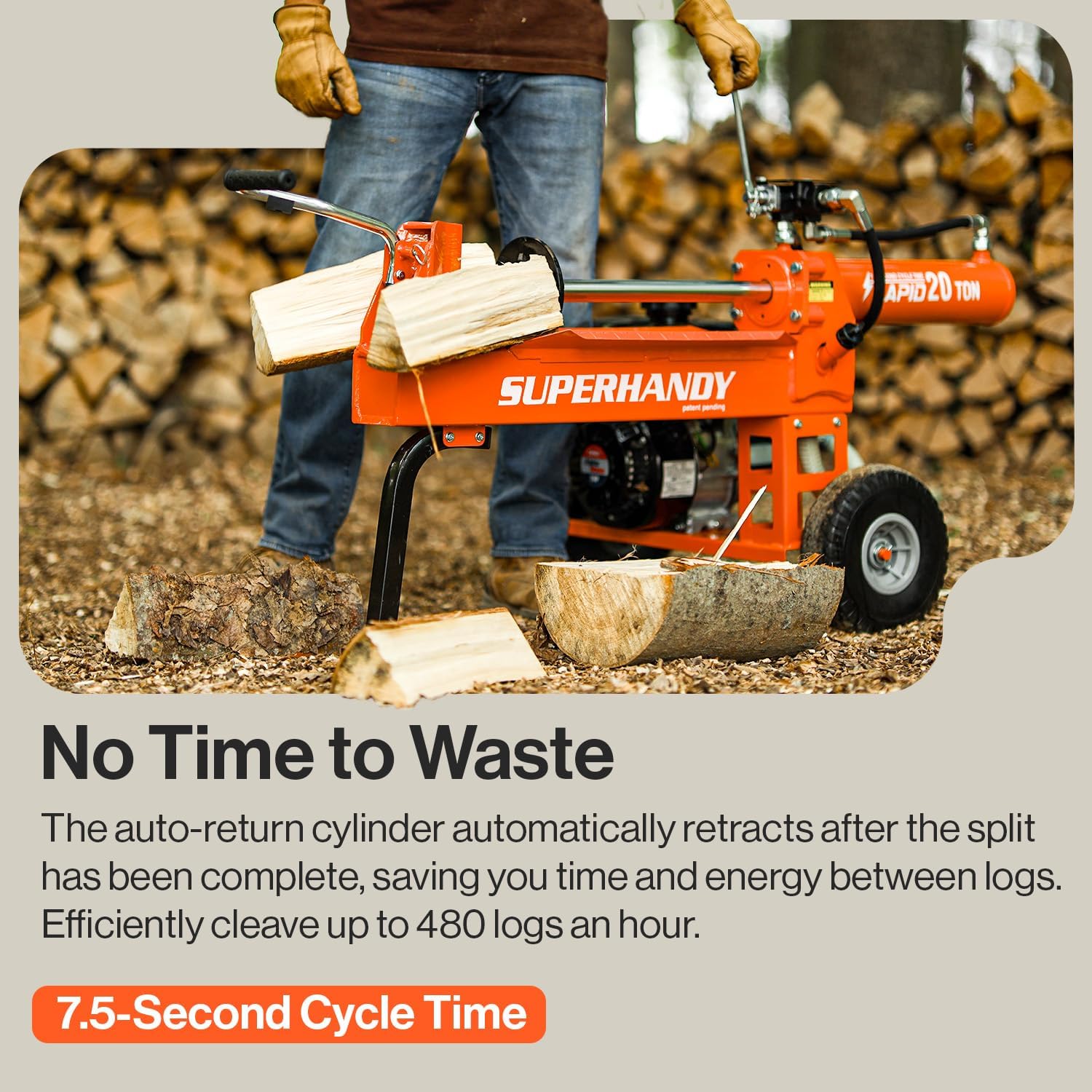 SuperHandy Log Splitter Portable