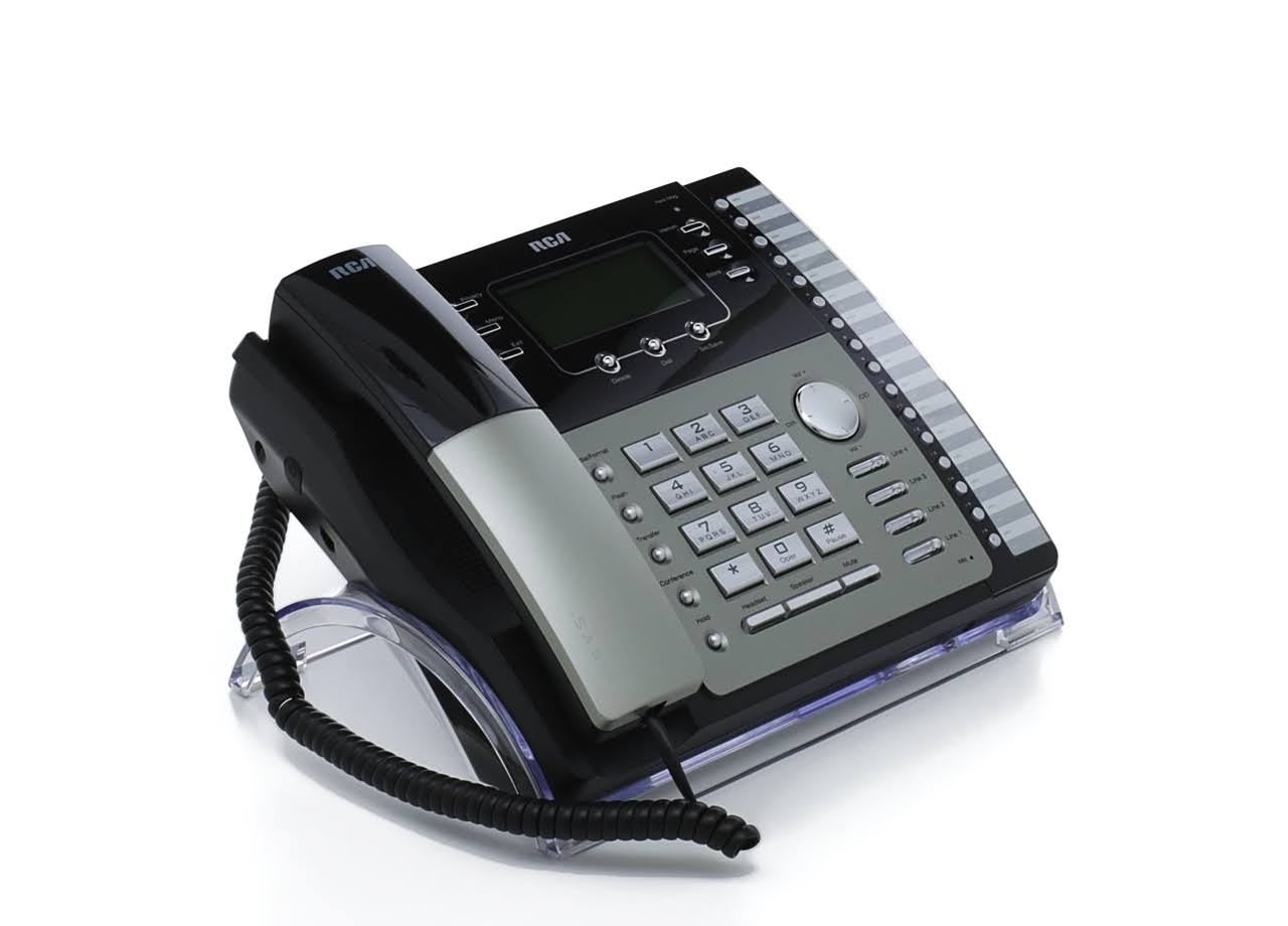 RCA ViSYS 25424RE1 Phone - 4-line - Black/Silver