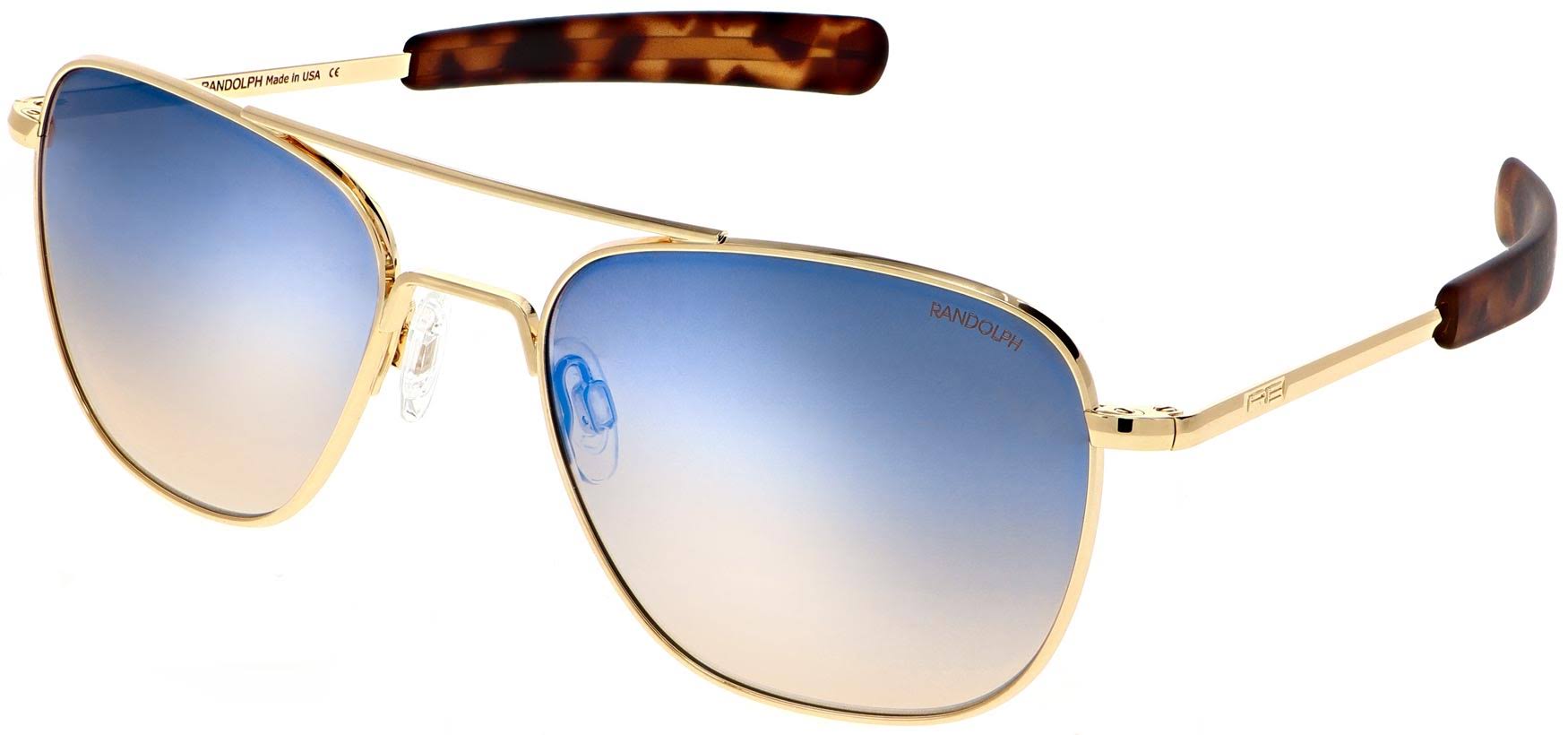 Randolph Engineering Aviator - Bayonet Temple Sunglasses in Gold