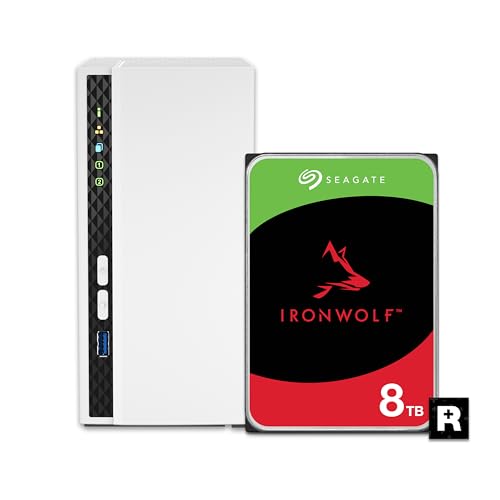 QNAP 4 Bay NAS with 12TB Storage Capacity, Preconfigured RAID 5 Seagate IronWolf Drives Bundle, 2.5GbE Ports (TS-433-4G-44ST-US)