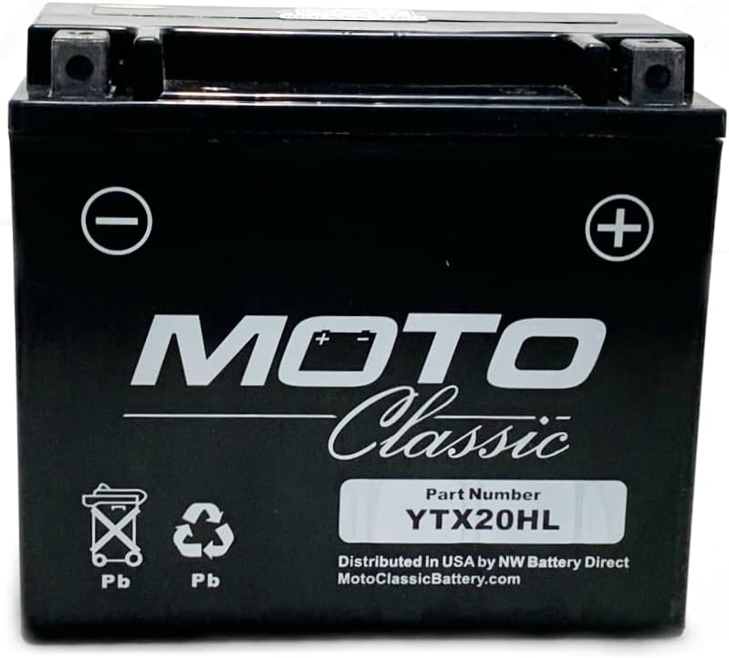 Moto Classic YTX20CH Maintenance Free Sealed AGM 270CCA Battery