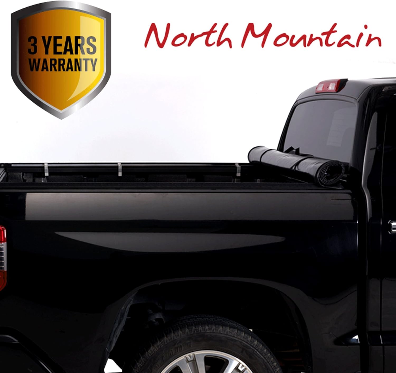 North Mountain Soft Roll Up Tonneau Cover, Compatible with 2017-now F-250/F-350/F-450 Super Duty 6.8'/81.8"-81.9" Bed