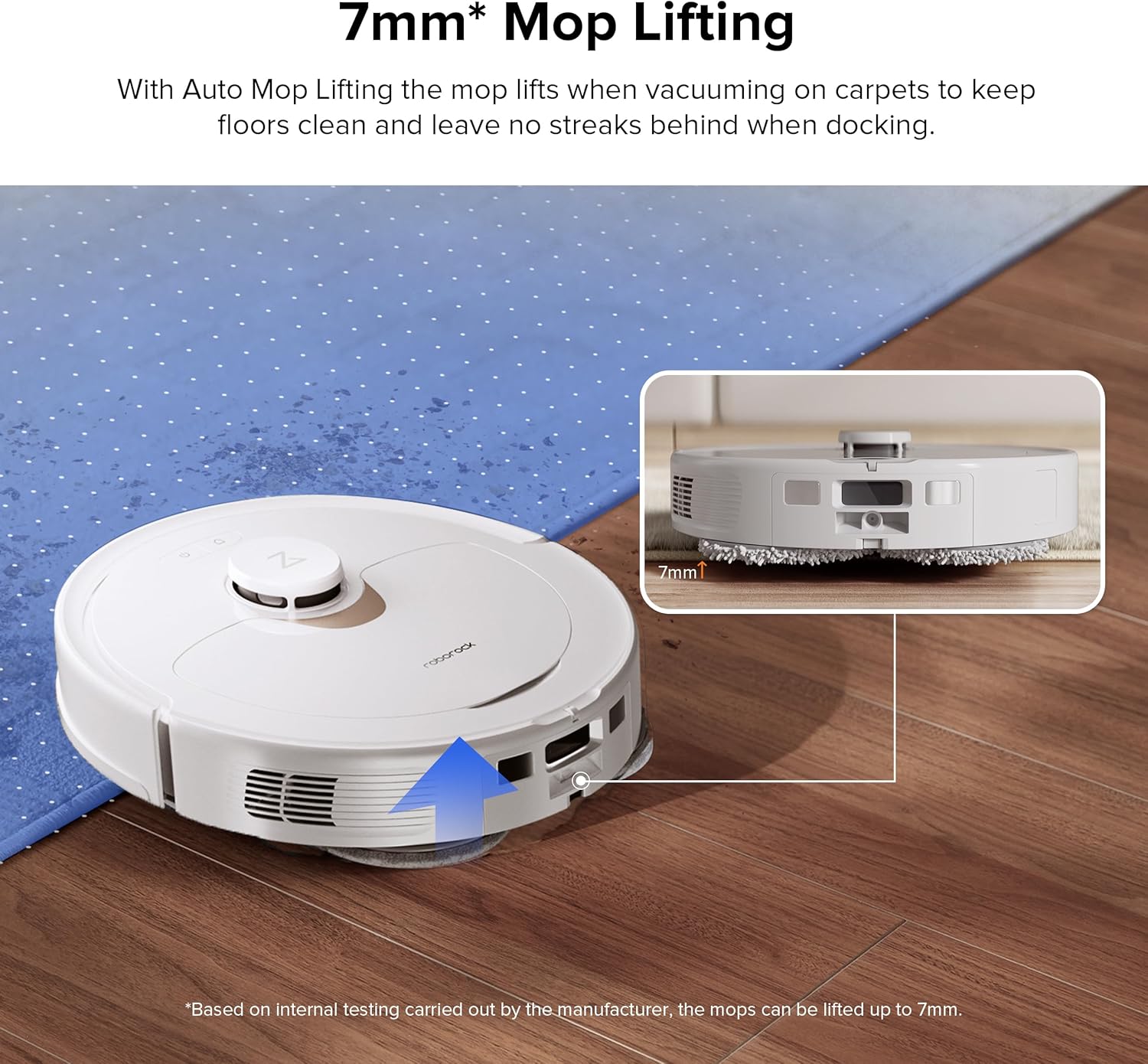 roborock QX Revo Robot Vacuum and Mop Combo, Self-Drying, Auto Mop Washing, Dual Spinning Mops, 7mm Mop Lifting, Self-Refilling, Self-Emptying, 5500Pa Suction, Obstacle Avoidance