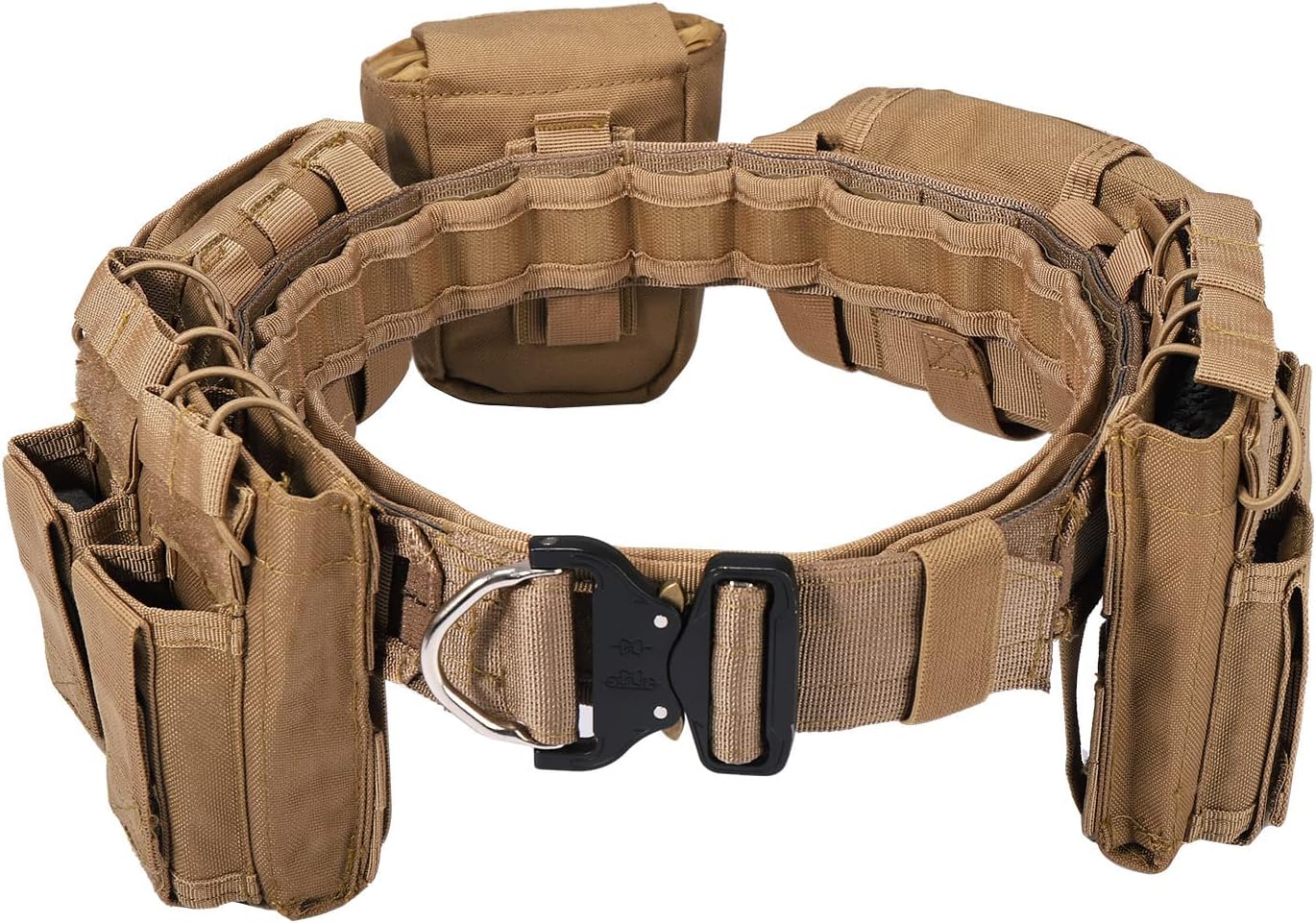 vAv YAKEDA 7 in 1 Tactical Modular Equipment System Molded Duty Belt Set for Law Enforcement Police Security Utility Belt with Pouches