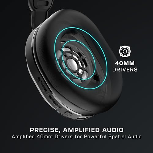 Turtle Beach Stealth 500 Wireless Amplified Gaming Headset for PC, PS5, PS4, Nintendo Switch, & Mobile – 40-Hr Battery, Bluetooth, Memory Foam Cushions, Flip-to-Mute Mic, EQ Presets