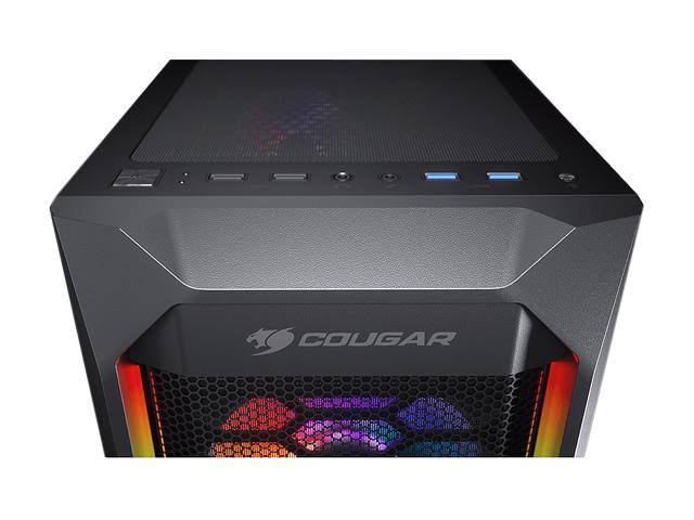 Cougar Case MX410 Mesh-G RGB ATX Gaming Mid-Tower Tempered Glass USB