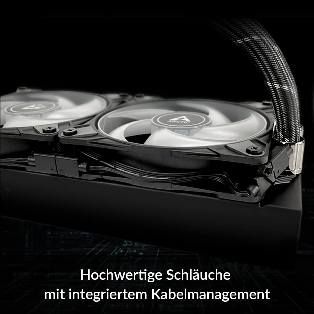 ARCTIC Liquid Freezer II 240 RGB (incl. Controller) - Multi-compatible all-in-one CPU AIO water cooler with RGB, Intel & AMD compatible, PWM-controlled pump, 200-1800 RPM, LGA1700 compatible - Black