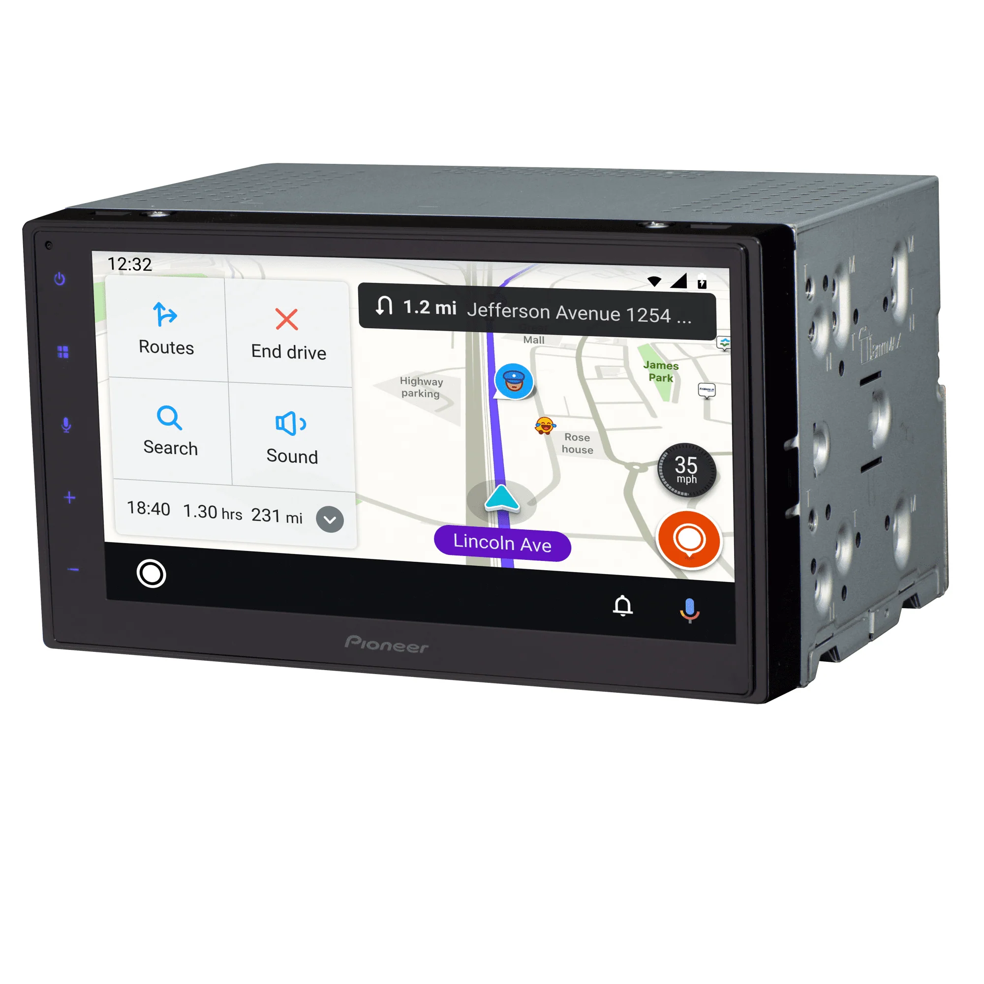 Pioneer DMH-160BT Car Play/Android Auto Digital Media Receiver with 6.8 Touchscreen and Bluetooth,Double Din, Backup Camera Ready