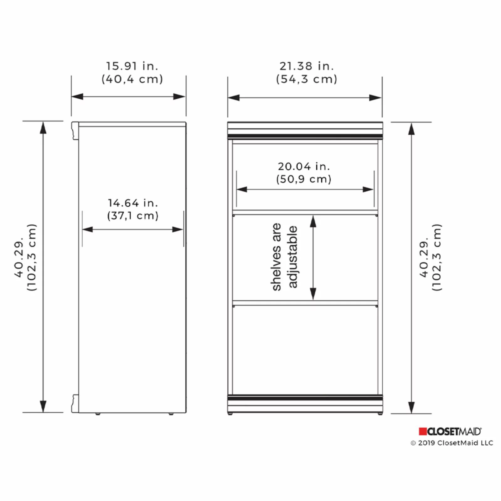ClosetMaid Modular Closet Stackable Shelf Unit