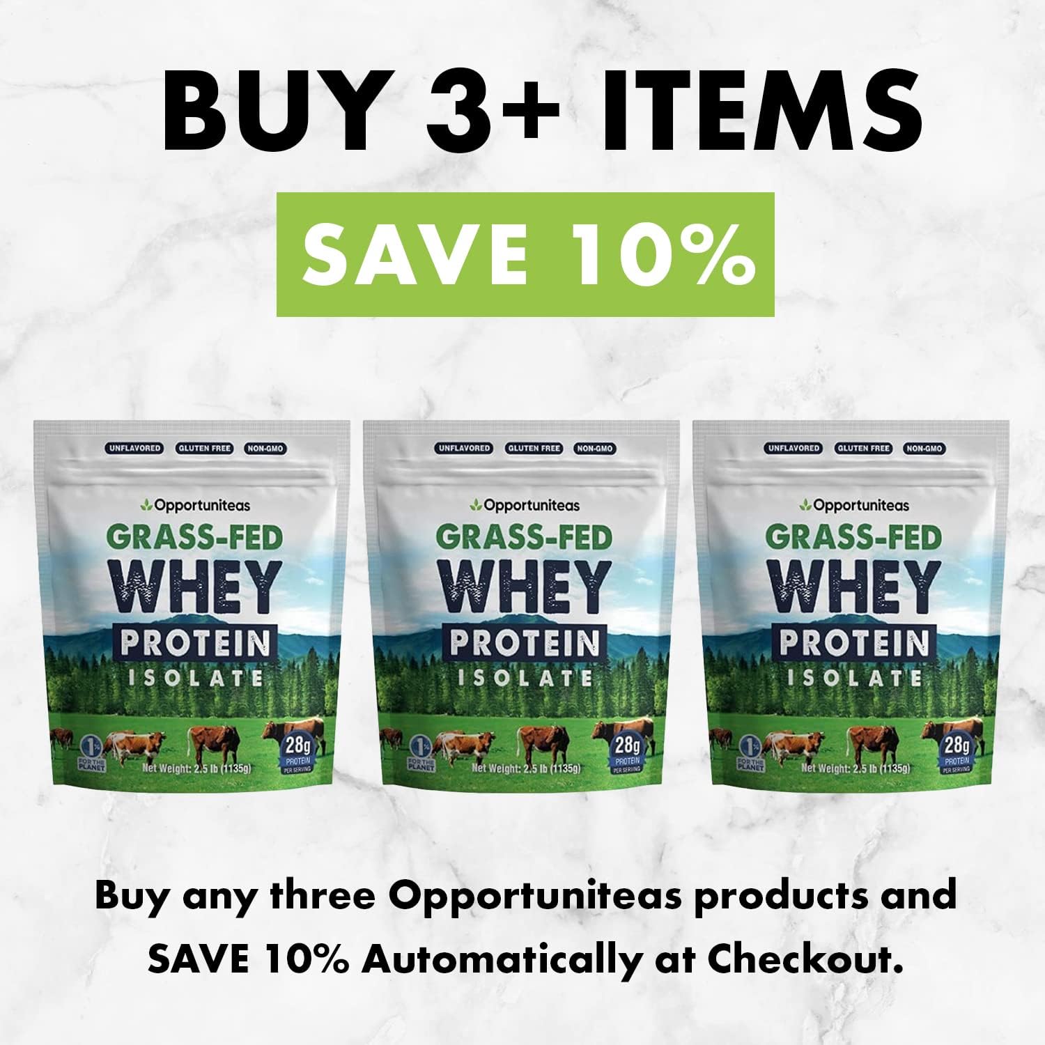 Grass Fed Whey Protein Powder Isolate - Unflavored - Low Carb Keto & Paleo Diet Friendly - Pure Grass-Fed Protein for Shakes, Smoothies, Drinks & Recipes - Non GMO & Gluten Free - 2.5 Pounds Pack of 2
