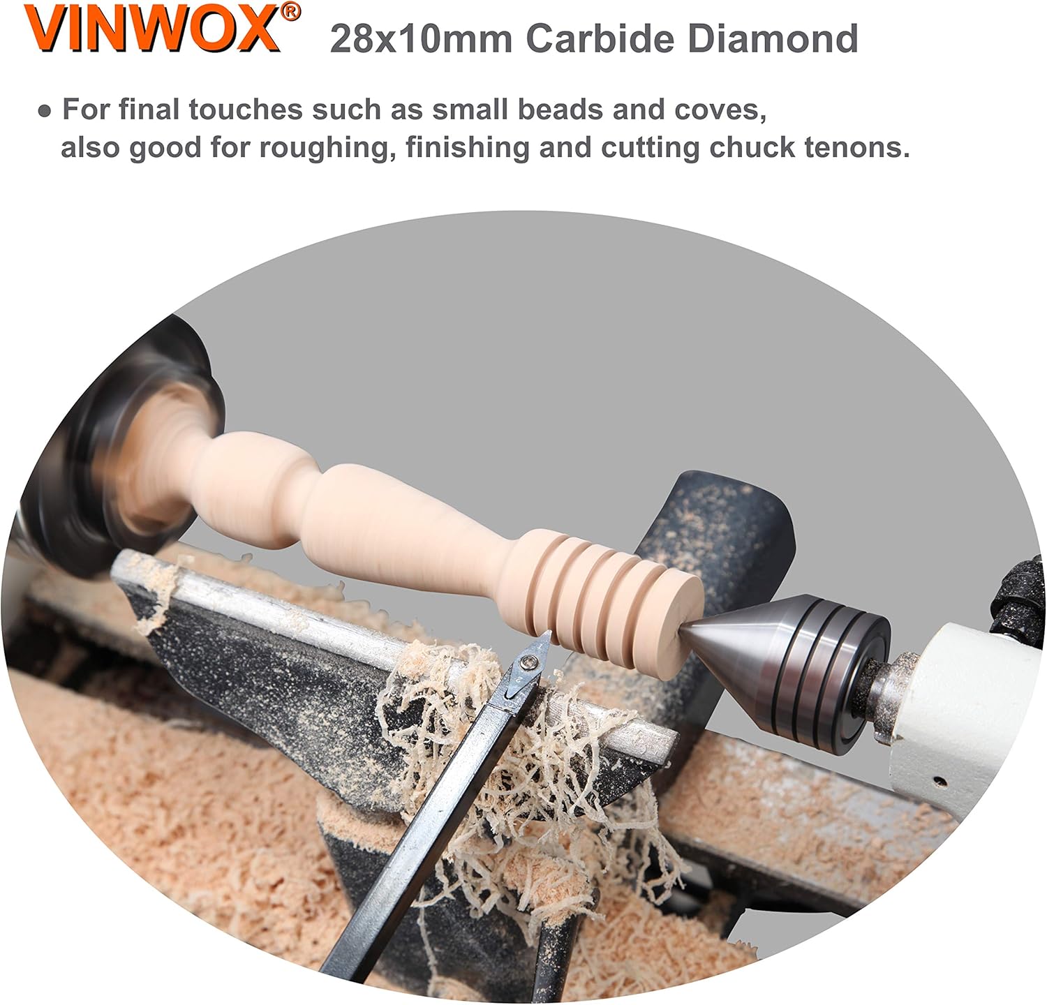 VINWOX 3 PCS Carbide Wood Lathe Turning Tool Set, Carbide Lathe Turning Tool, Carbide Turning Tool, Including Rougher, Finisher, Detailer, Pen Turning tool, Pen Making