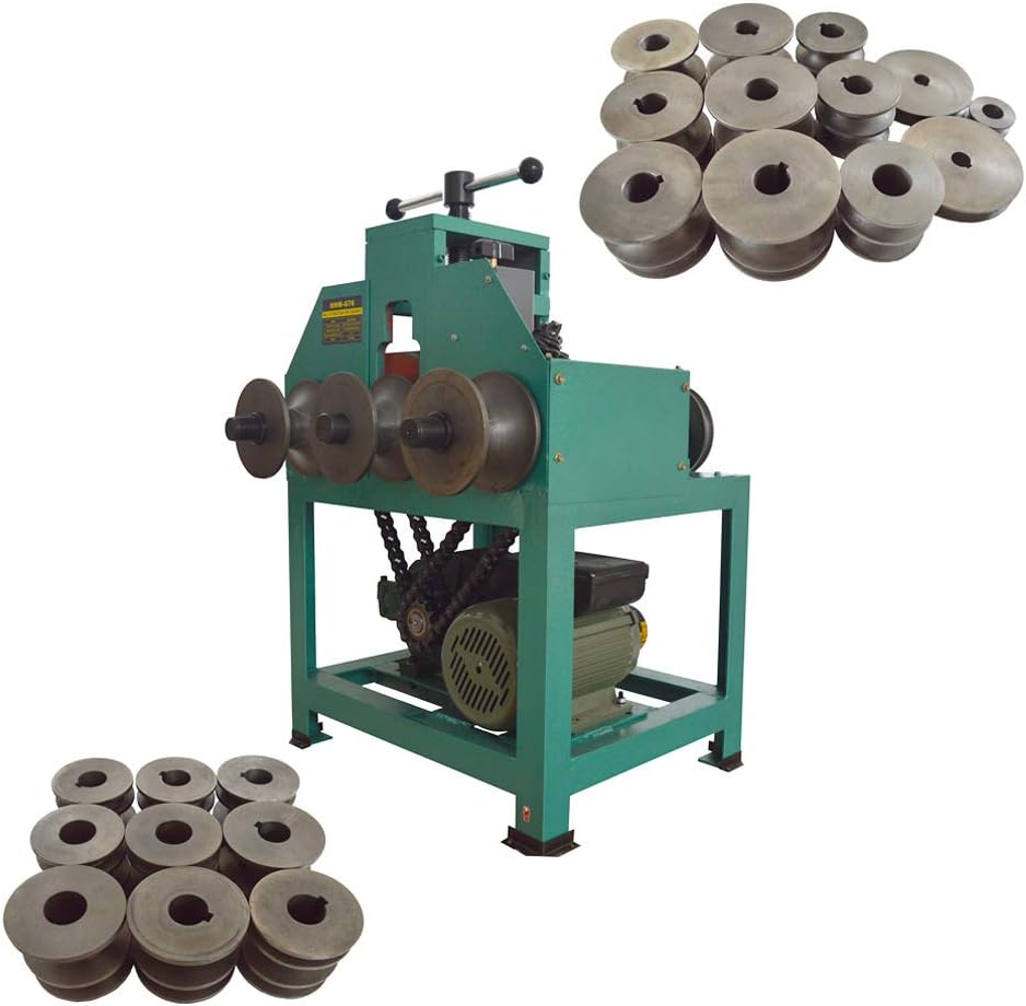 HayWHNKN Electric Tube Roller Bender Electric Pipe Bender Multi-function Pipe Bender Machine Pipe Tube Bender for Circular Square Tube Bending 110V