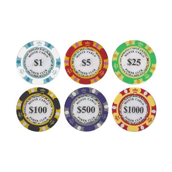 1,000ct. Monte Carlo 14g Poker Chip Set in Aluminum Metal Carry Case