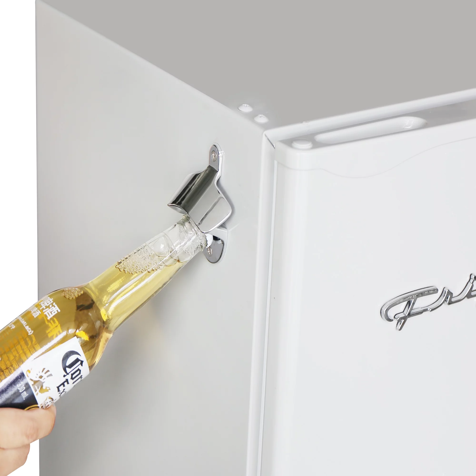 Frigidaire 3.2 Cu Ft Retro Mini Fridge With Side Bottle Opener, (EFR376) White