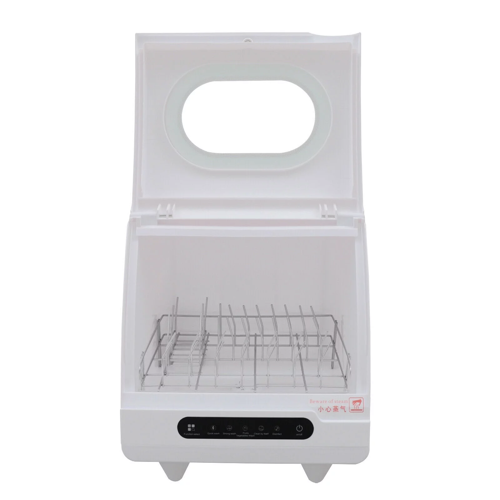 Oukaning Portable Countertop Dishwasher 5 Washing Programs and Air-Dry Functio 2-6 Place Setting Capacity