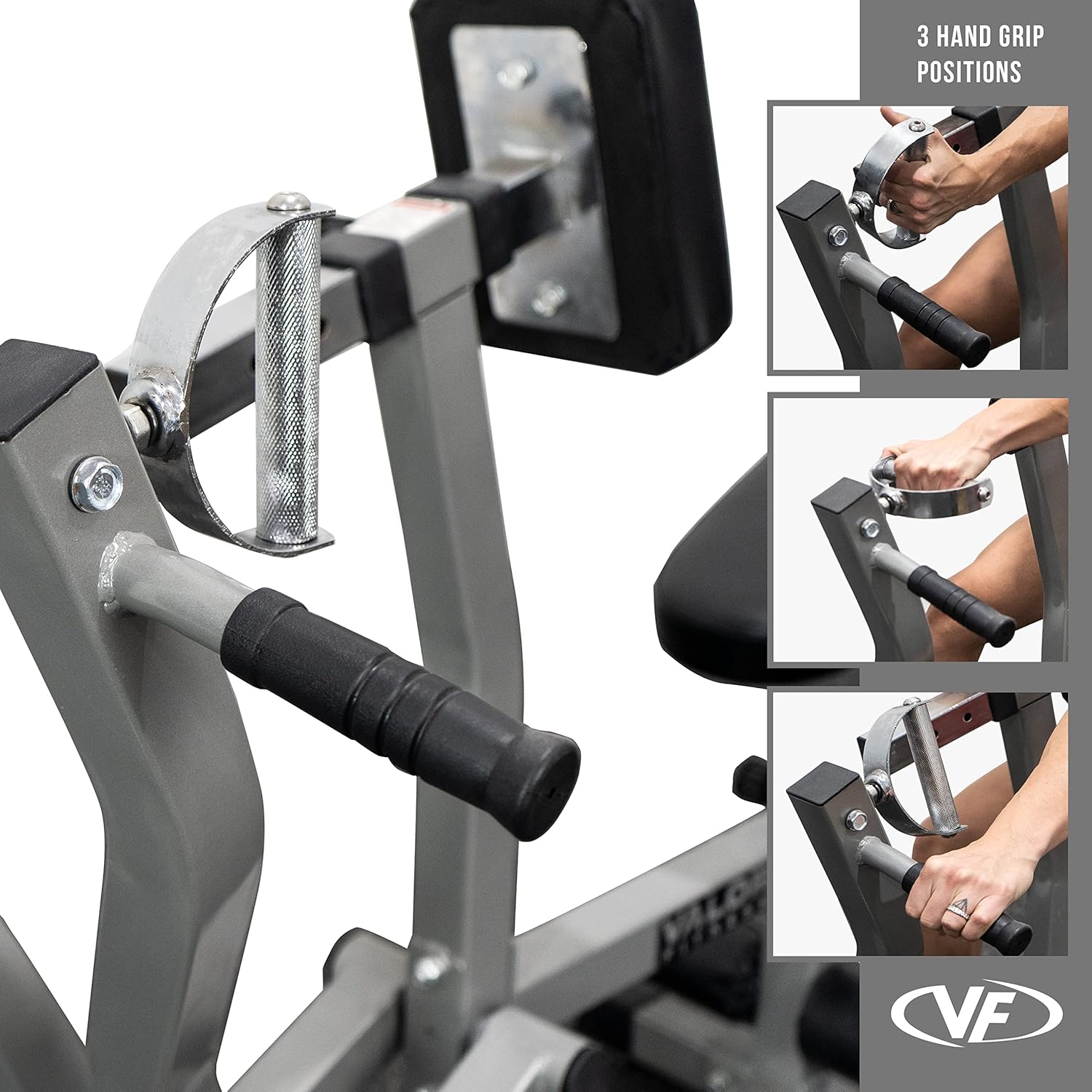 Valor Fitness Seated Row Machine - Back Chest Workout - Plate Loaded- Independent Converging Arms - Multi Grip Positions - Rotating Handles- includes 2" Plate Adapters - Home Gym Max 400 lbs