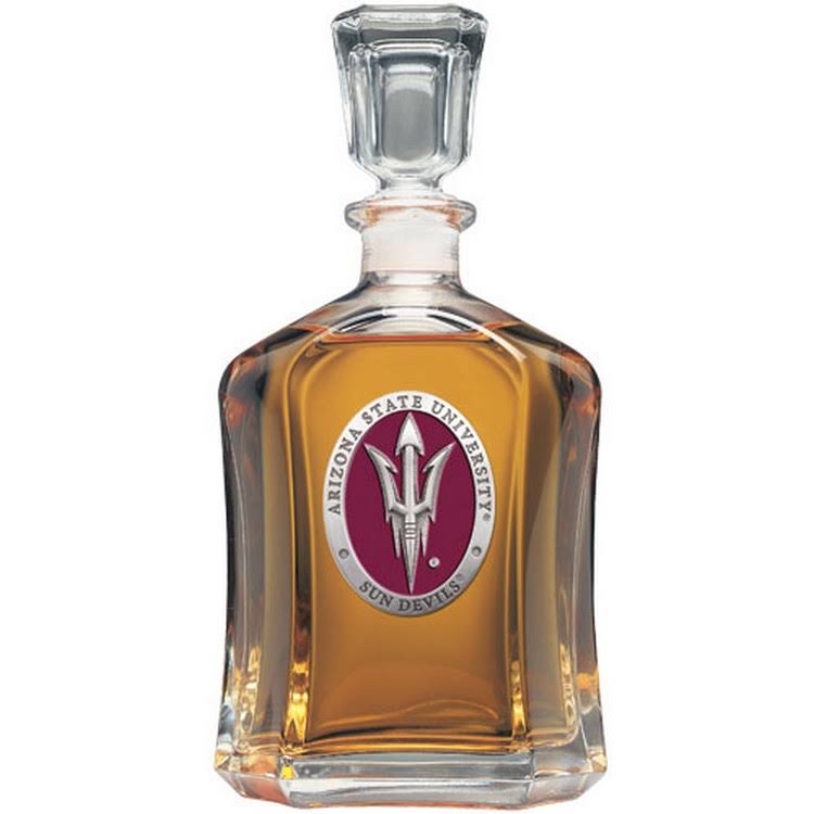 Heritage Metalworks CPT10827ER Arizona State University Capitol Decanter, Red