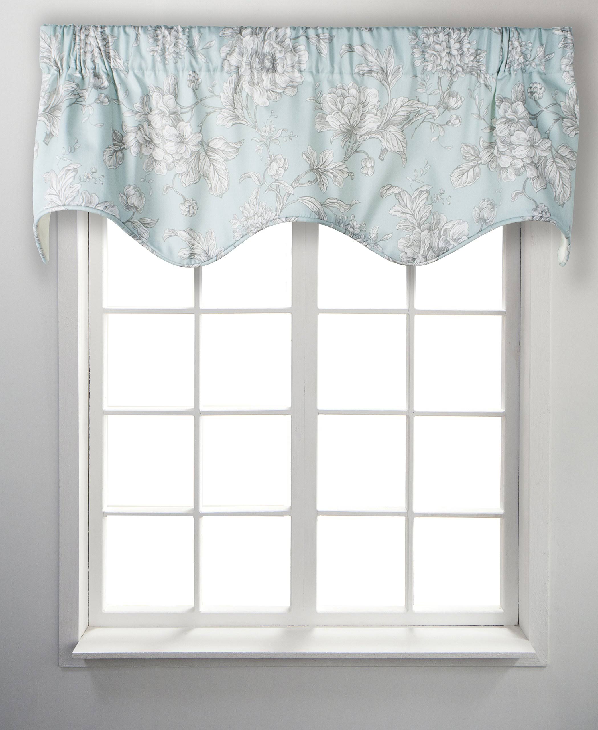 Ellis Aquarius Scallop Window Valance in Light Blue